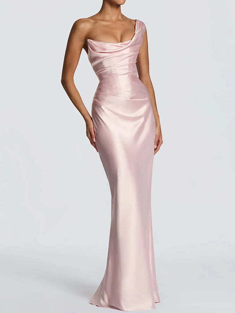 Robe Maxi Élégante Sans Manches Femme