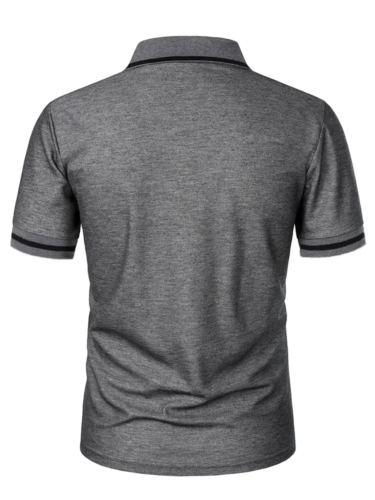 Polo Homme Uni à Manches Courtes