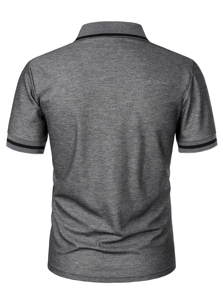 Polo Homme Uni à Manches Courtes