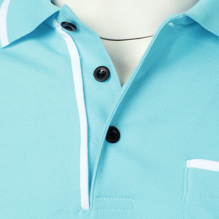 Polo Homme Uni à Manches Courtes