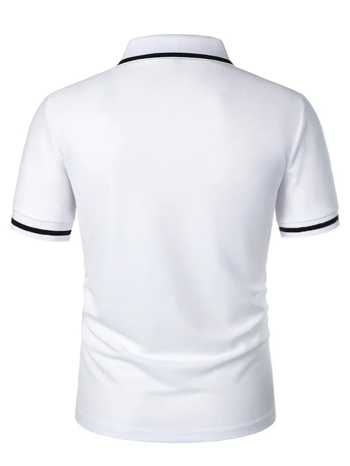 Polo Homme Uni à Manches Courtes