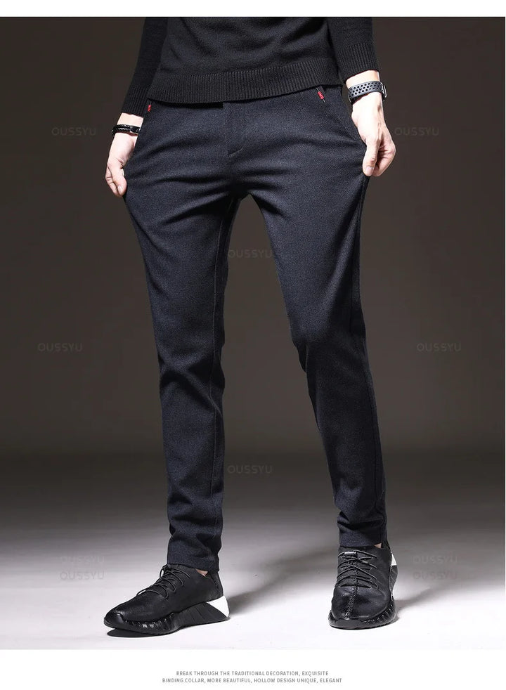 Pantalones elásticos elegantes para hombre