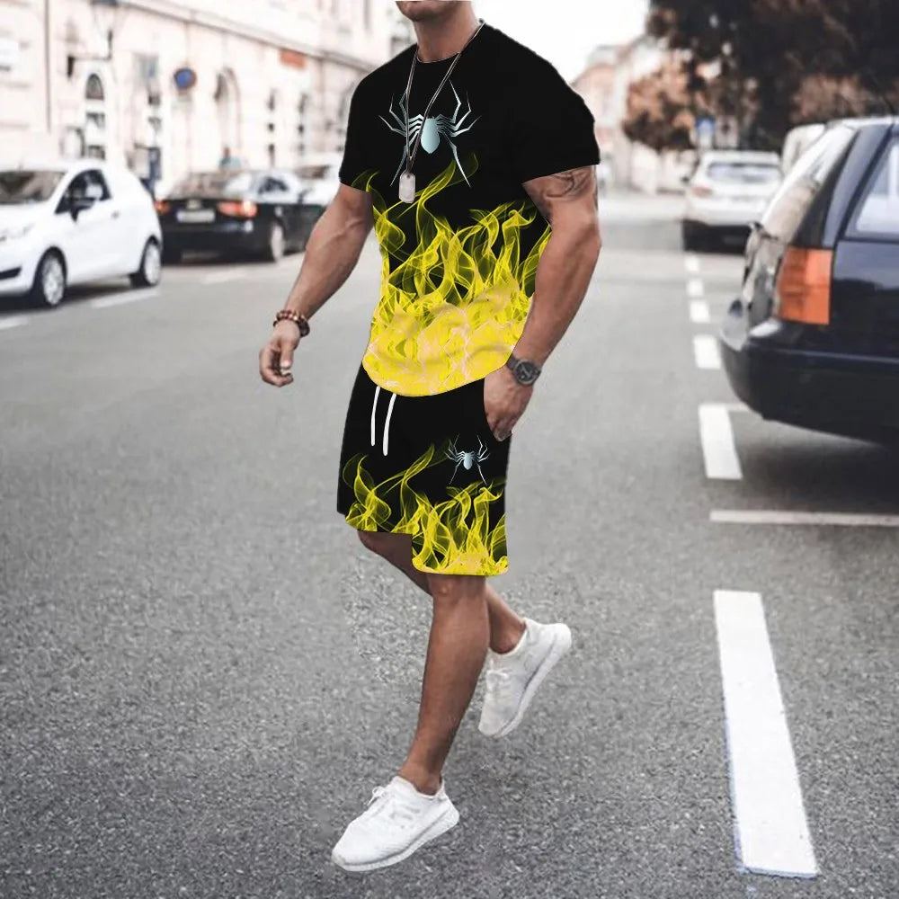 Ensemble Homme 2 Pièces Dégradé Été Streetwear